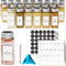 SpaceAid 24 Pcs Spice Jars with Labels, Empty 4oz Glass Spice Bottles,