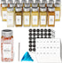SpaceAid 24 Pcs Spice Jars with Labels, Empty 4oz Glass Spice Bottles,