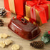 Countertop, Hasense Butter Dish with Lid for Ceramic Butter Tray with Handle, Large Butter Keeper Holder for West East