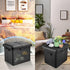 17 Inches DocSafe Storage Ottoman with Lock,Fireproof Folding Ottoman Foot Rest Stool Storage Chest with Storage Safe