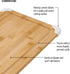 Farberware Nonslip Bamboo Cutting Board, 11x14 Inch with Juice Groove, White