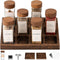 Yangbaga 24Pcs Glass Spice Jars with Labels-4oz Acacia Wood Lid Square Spice