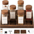 Yangbaga 24Pcs Glass Spice Jars with Labels-4oz Acacia Wood Lid Square Spice