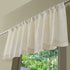 Valea Home Linen Valance for Kitchen, Rustic Farmhouse Crude Window Curtain Valances 18 inch Length for Living Room