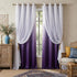 PONY DANCE Bedroom Curtains 72 inches Long - Double Layered Ombre Panels