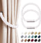 NICEEC 2 Pack Strong Magnetic Curtain Tiebacks, Decorative Weave Rope Curtain Holdbacks for Home & Office Windows