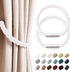 NICEEC 2 Pack Strong Magnetic Curtain Tiebacks, Decorative Weave Rope Curtain Holdbacks for Home & Office Windows