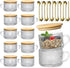 LANDNEOO 12pcs Set Irish Coffee Glasses, Vintage Coffee Mugs, Overnight Oats Containers