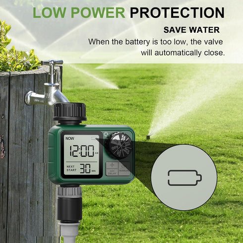 XinFuture Water Timer, Programmable Garden Hose Timer with Rain Delay, Waterproof Digital Irrigation Timer