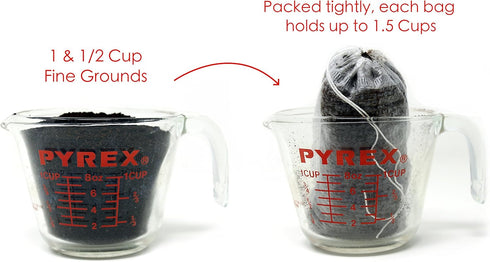 No Mess Cold Brew Coffee Filters - Disposable Biodegradable Fine Mesh Brewing Bags for French/Cold Press