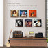 12 inch Album Pack 6 Vinyl Record Shelf Wall Mount, Wooden Record Holder Display, of Floating Shelves for Wall