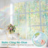 Windimiley Rainbow Window Film Privacy, 3D Stained Glass Clings, Decorative Prism Holographic Static Decals, 17.5x78.7In