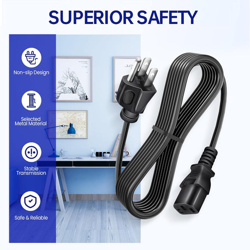 AC Power Cord for Farberware Millennium FCP-412 G Percolator Coffee Maker Pot