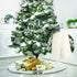 Tatuo 40 Inch Christmas Tree Skirt, White Fur Fluffy Faux Plush Winter Tree Skirt for Holiday Decorations