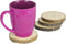 Natural Wood Coaster Set, 4 pcs Tree Bark Wooden Coasters, Each 3.5 inches Diameter