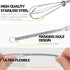 Anaeat 6 Pack Small Wire Whisks - Portable Stainless Steel Tiny Whisk & Egg Beater for Cooking, Blending