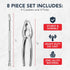 Set 4 Crab Leg Crackers and Picks, of Easy-to-Use Lobster Crackers & Stainless Steel Lobster Picks, Crab Crackers
