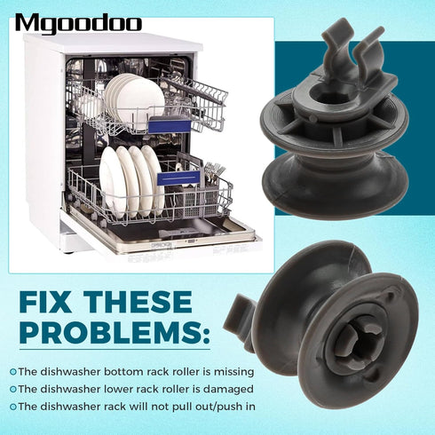 Mgoodoo 8-Packs 4581DD3002A Dishwasher Upper Rack Rollers, Replacement for L-G Dishwasher, 4581DD9001B