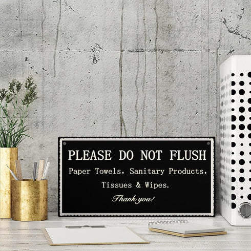 Septic Tank Notice - Please do not throw anything in the toilet other than toilet paper