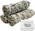 White Sage Smudge Sticks, 4" Long Burning Sage Bundle for Cleansing House, 3 Pack