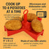 Microwave Potato Cooker, BPA-Free Plastic Rack for 4 Potatoes, Quick and Healthy Microwave Meal
