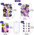 92 Pcs Purple Dried Pressed Flowers Real Natural Leaves Petals for DIY Resin Candle Jewelry Nail Crafts