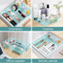WOWBOX 13 PCS Plastic Drawer Organizer Set, 5 Sizes for Makeup, Jewelry, Gadgets, Kitchen, Bedroom, Office