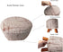 Cornasee Stretch Round Ottoman Cover,Footstool Slipcover Storage Stool Furniture Protector Modern Style (Flaxen Brown