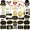 Konsait 80th Birthday Photo Booth Props, 48 Count Funny Party Props Kit for Man Woman 80th Birthday Decorations