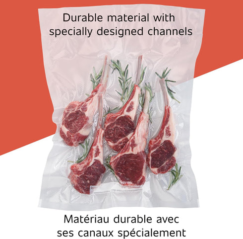 FoodSaver Vacuum Seal Rolls, 11" x 16', 2-Pack, BPA-Free Multilayer Construction for Food Preservation