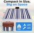 60" 80" scuddles Extra Large Picnic Blanket x Waterproof Outdoor Mat with Soft Dual-Layer Comfort, Foldable Travel Rug
