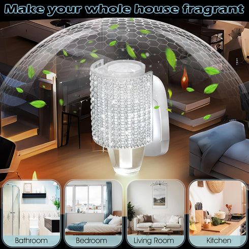 Wall Fragrance Plug-in with Night Light, Compatible with Bath & Body Works WallFlower, Essential Oil Diffuser (1 Pack)