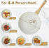 12.5 Inch SENSARTE Nonstick Ceramic Frying Pan Skillet, Omelet Pan, Healthy Non Toxic Chef Pan, Induction Compatible