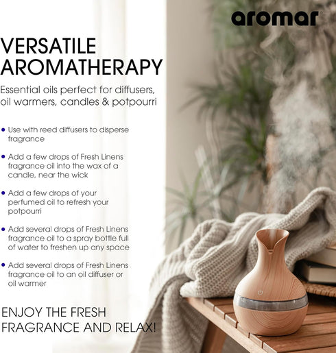 8oz AROMAR Premium Fragrance Oil, Long-Lasting, Refreshing Uplifting Aroma for Aromatherapy, Relaxation & Household