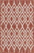 Jill Zarin Outdoor Collection Area Rug - Turks and Caicos (Rust Red/Ivory, 2' 2" x 3' Rectangle)