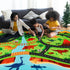 Rug,59"X39.4" Kids Carpet Playmat Dinosaur Car Rugs for Kids Toy Cars,Non Slip Dino Safari Road Map Kid Rug