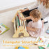Toddlers,4 Wooden Kids Bookshelf with Double Side, Montessori Book Shelf for Tier Sling Book Rack for Baby Nursery