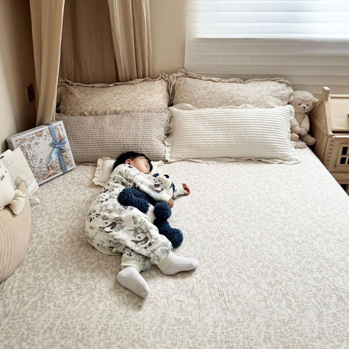 47"x59", BuLuTu Muslin Cotton Kids Toddler Duvet Cover for Girls Boys Baby Crib Duvet Covers with Zipper Closure