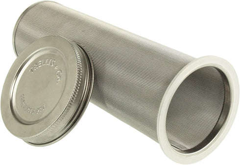 Cold Brew Coffee Filter & Lid - Stainless Steel, 80 Micron Woven, Fits Half Gallon Wide Mouth Mason Jars