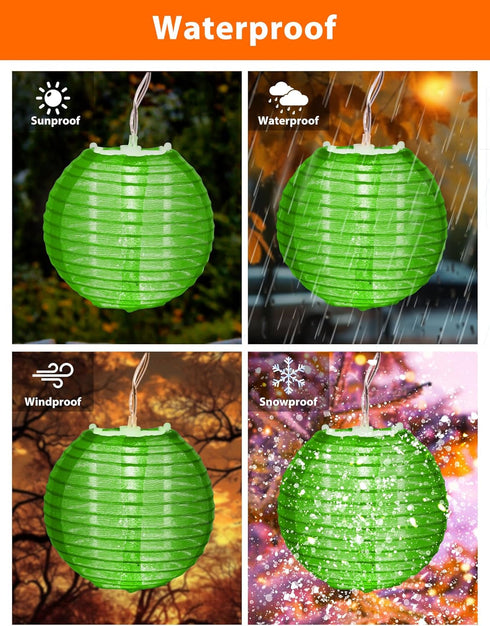 FIALAME in,13.12ft 100 20 Lanterns,Remote,8 Multicolor Paper Lantern String Lights Plug LED Twinkle Curtain String