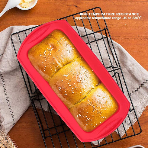 2Pcs Silicone Bread Tools, 2lb Rectangle Loaf Pan Baking Tool, Nonstick Bakeware Accessories