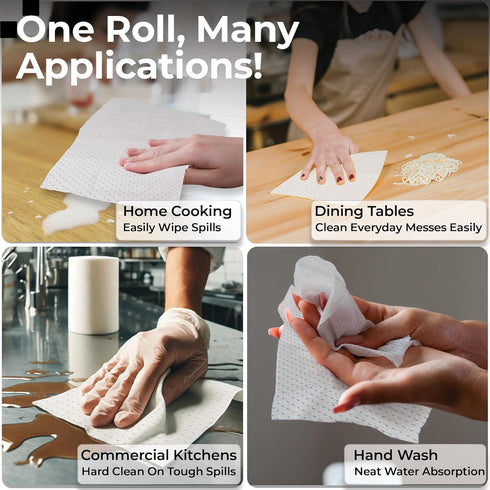 600' 1 8" 1 2" Commercial Restaurantware-Paper Towel Roll x Roll Long Paper Towel Wide Hand Towel Roll Ply Universal