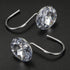 CHICTIE Set of 12 Crystal Decorative Shower Curtain Hooks, Stainless Steel Rust Resistant White Round Diamond
