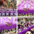 4 Pack 90x132Inch Rectangle Tablecloth Purple Rectangle Tables Washable Polyester Table Cover for Wedding Dining Table