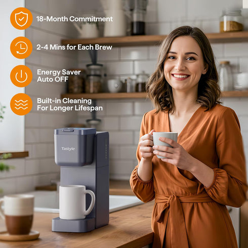 Setting, 6 16 Oz (2.0 Tastyle Single Serve Coffee Maker for K Cup, Ground and Tea, Hot and Iced Coffee Machines