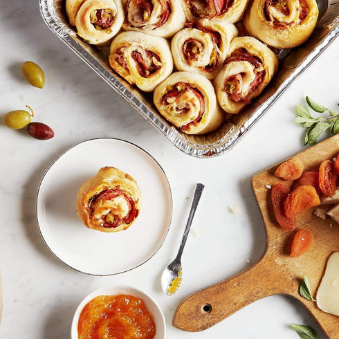 Fig & Leaf (20 Pack) 7” x 7” Square Baking Cake Pans, Disposable Aluminum Foil Tins for Roasting Cooking