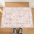 Washable Vintage Boho Area Rug 2×3, Non-Slip Pink Doormat for Bathroom, Kitchen, Entryway