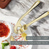 Set, Kitessensu High Effective Premium Garlic Press With Silicone Garlic Peeler & Brush, Heavy Duty Garlic Mincer, Easy