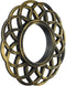 Kole Imports OS256 Distressed Gold Circle Wall Mirror