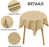 36 36 Inch Wolkemer Small Square Tablecloth x Faux Linen Khaki Coffee Table Cover Water-Resistant Farmhouse Decorative